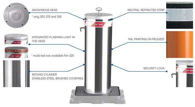 Cột chắn xe bán tự động