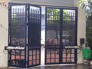 Motor cổng mở trượt gấp 4 cánh tay đòn