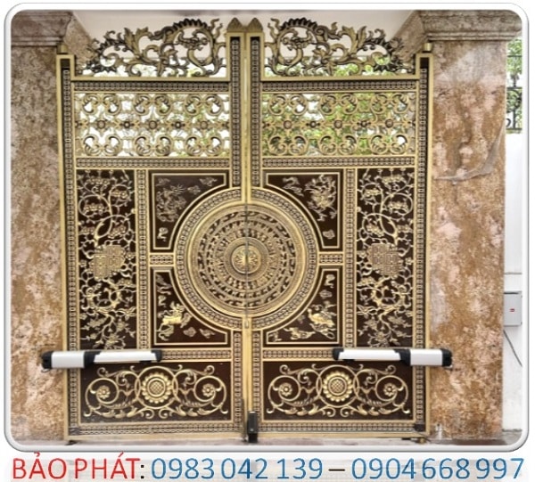 Cổng mở tự động 2 cánh Biệt Thự, Nhà Phố, Gia Đình