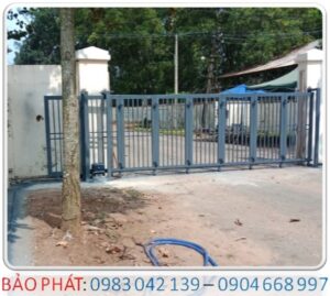BẢO PHÁT - Lắp đặt cửa cổng lùa cong bo góc 90 độ công ty CAO SU TÂY NINH