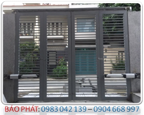 Cổng xếp gấp 2 cánh tự động chất lượng, giá rẻ