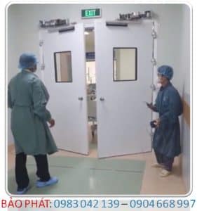 BẢO PHÁT - Lắp đặt cửa mở xoay 2 cánh tự động BỆNH VIỆN TPHCM