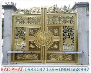 BẢO PHÁT - Lắp đặt Motor cổng tay đòn ĐÀI LOAN cửa cổng nhôm đúc tại TP HCM