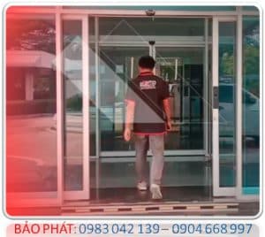 BẢO PHÁT - Lắp đặt cửa lùa 2 lớp tại siêu thị TP HCM