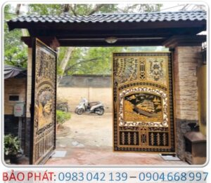 Cong mo tu dong 2 canh nhom duc