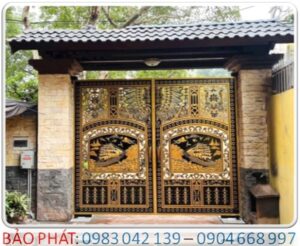 Cong nhom duc mo 2 canh tu dong